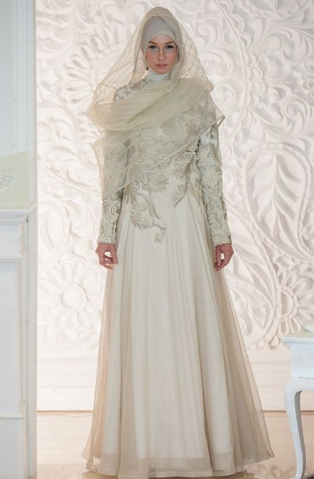  gaun pengantin muslim elegan